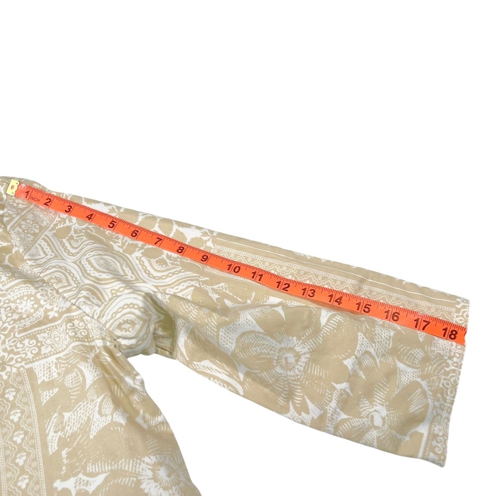 Drapers & Damon 18 Beige Button Up Jacket/Blazer Floral Embroidered Boho Coastal - Picture 5 of 8